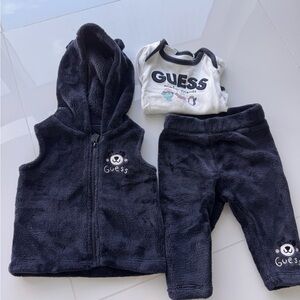 Guess Cozy Baby Jacket in Navy and White